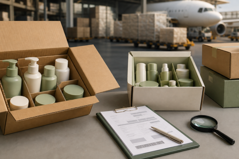 Unbranded Korean skincare products prepared for United States import review