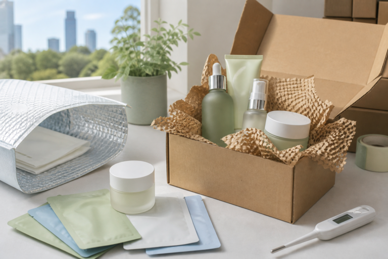 K-beauty products packed for summer shipping in North Texas